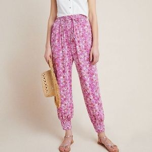 Anthropologie Abstract Jogger Pink Size M
